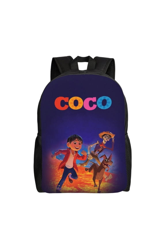 Coco Movie Backpack Cute Multifunction Backpacks Lightweight Sports Travel Laptop Bag Daypack 16In
