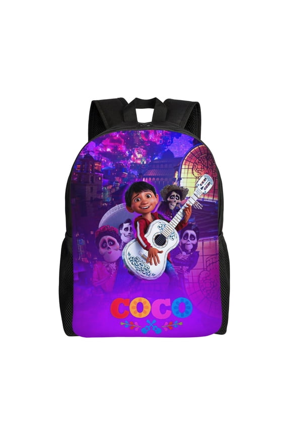 Coco Movie Backpack Cute Multifunction Backpacks Lightweight Sports Travel Laptop Bag Daypack 16In