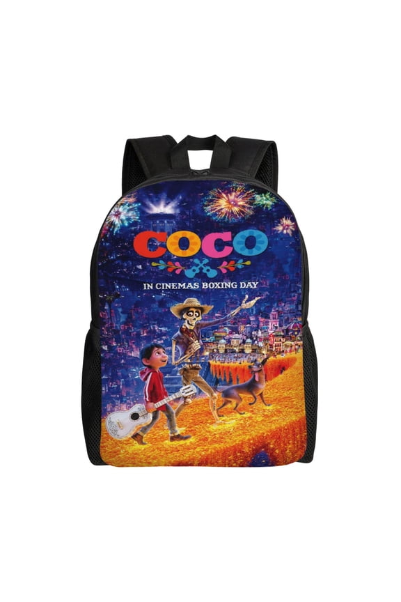 Coco Movie Backpack Cute Multifunction Backpacks Lightweight Sports Travel Laptop Bag Daypack 16In