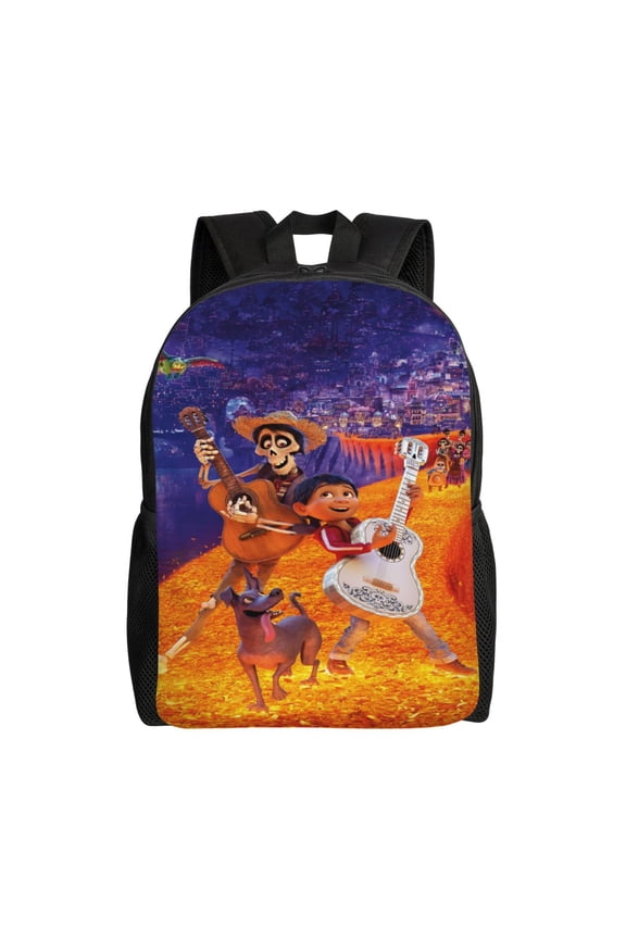 Coco Movie Backpack Cute Multifunction Backpacks Lightweight Sports Travel Laptop Bag Daypack 16In