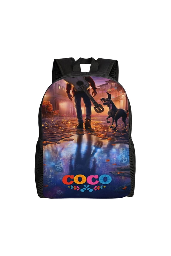 Coco Movie Backpack Cute Multifunction Backpacks Lightweight Sports Travel Laptop Bag Daypack 16In
