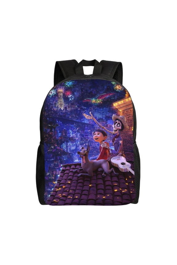 Coco Movie Backpack Cute Multifunction Backpacks Lightweight Sports Travel Laptop Bag Daypack 16In