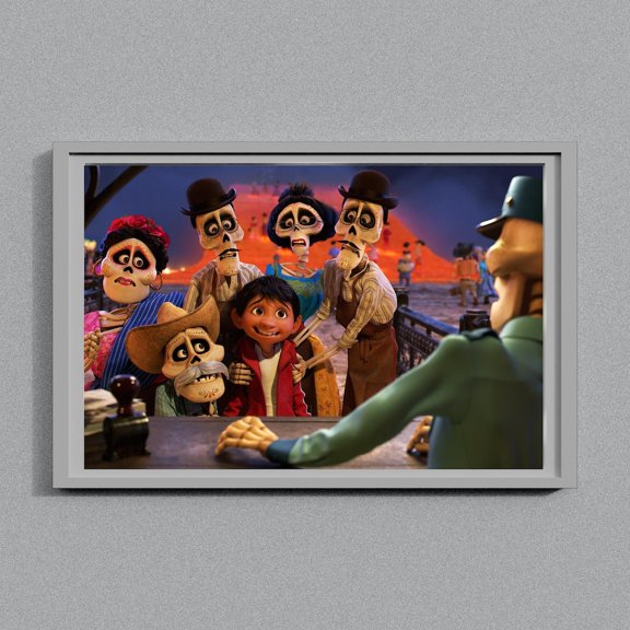 Coco Movie Modern Wall Art Print Minimalist Home Decor Living Room Decor, Unframed Canvas