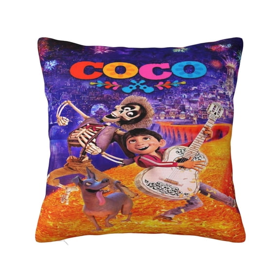 Coc Movie Pillowcase Cartoon Pillow Cover Soft Couch Case Home Decorative Throw Pillow Case for Bed Living Room 12"X12"