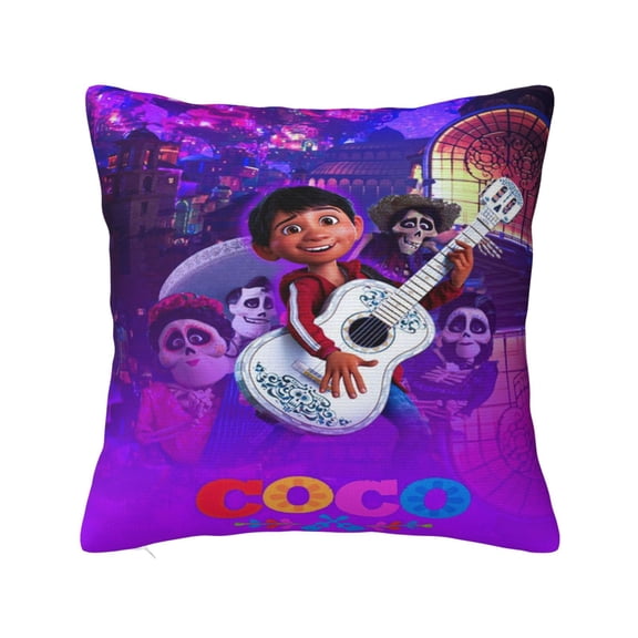 Coc Movie Pillowcase Cartoon Pillow Cover Soft Couch Case Home Decorative Throw Pillow Case for Bed Living Room 20"X20"