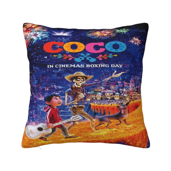 Coc Movie Pillowcase Cartoon Pillow Cover Soft Couch Case Home Decorative Throw Pillow Case for Bed Living Room 20"X20"