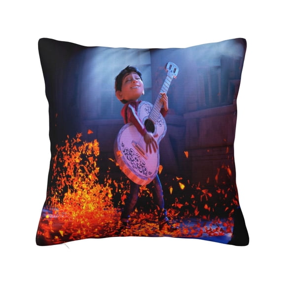 Coc Movie Pillowcase Cartoon Pillow Cover Soft Couch Case Home Decorative Throw Pillow Case for Bed Living Room 20"X20"