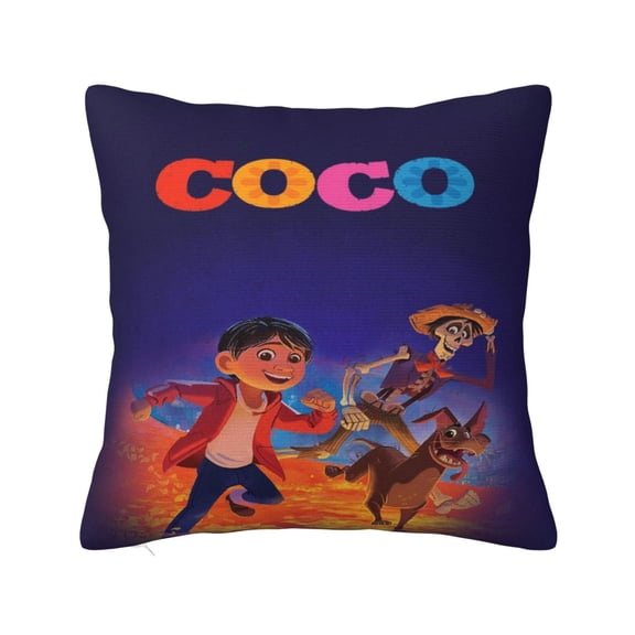 Coc Movie Pillowcase Cartoon Pillow Cover Soft Couch Case Home Decorative Throw Pillow Case for Bed Living Room 20"X20"