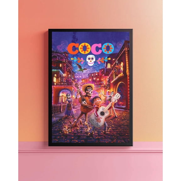 Coco Movie Pixar Coco Wall Art Animated Film Colorful Family Decor Music Themed Room Art, Unframed Poster