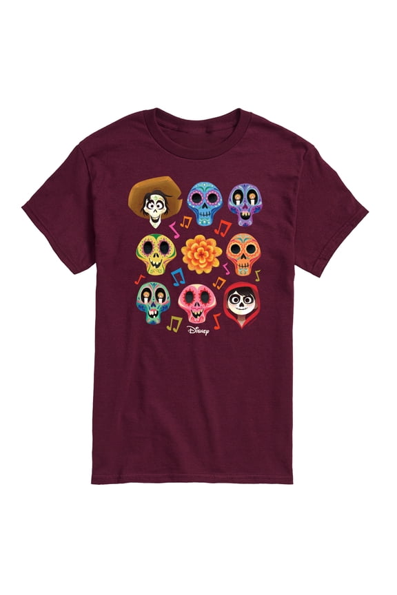 - Musical Skulls - Men's Short Sleeve Graphic T-Shirt