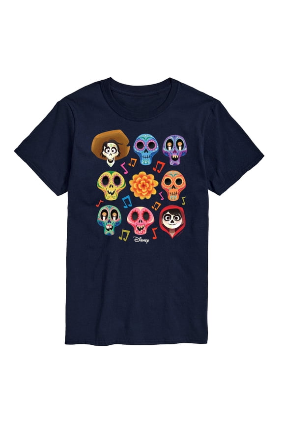 - Musical Skulls - Men's Short Sleeve Graphic T-Shirt