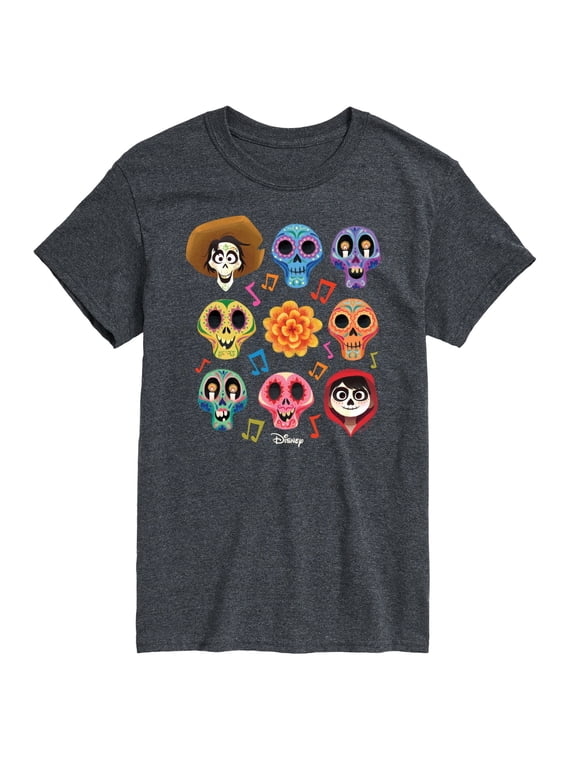 - Musical Skulls Men's Short Sleeve Graphic T-Shirt