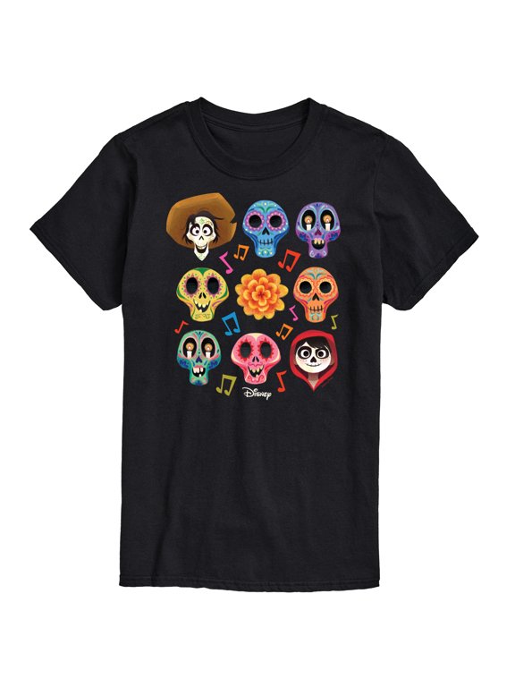 - Musical Skulls Men's Short Sleeve Graphic T-Shirt