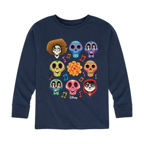 Coco - Musical Skulls - Toddler And Youth Long Sleeve Graphic T-Shirt