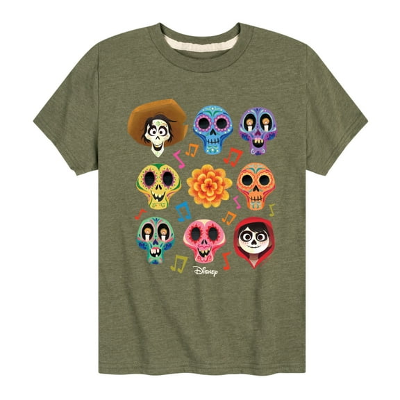 Coco - Musical Skulls - Toddler And Youth Short Sleeve Graphic T-Shirt