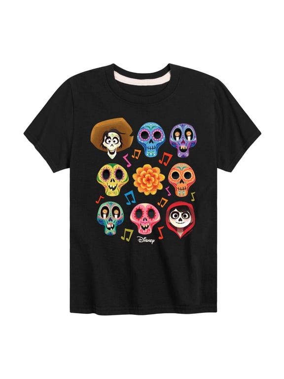 - Musical Skulls Boys' Short Sleeve Graphic T-Shirt