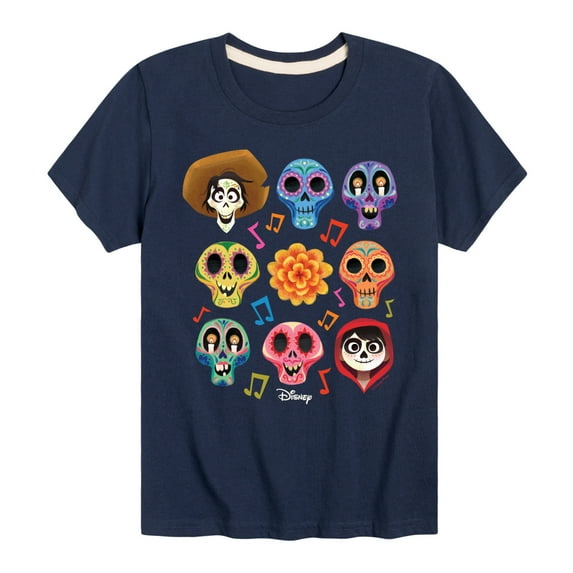 Coco - Musical Skulls - Toddler And Youth Short Sleeve Graphic T-Shirt