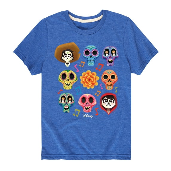 Coco - Musical Skulls - Toddler And Youth Short Sleeve Graphic T-Shirt