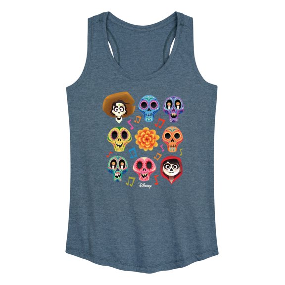 Coco - Musical Skulls - Women's Racerback Tank Top