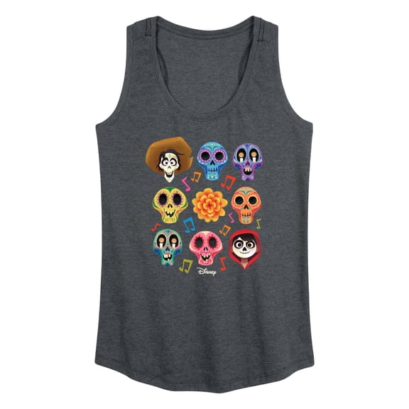 Coco - Musical Skulls Women's Graphic Racerback Tank