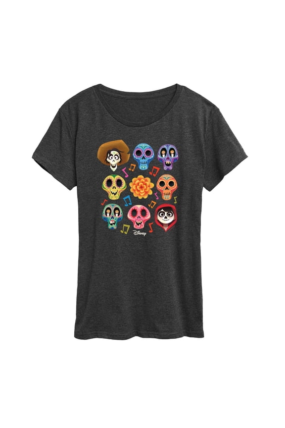 - Musical Skulls Short Sleeve Graphic T-Shirt