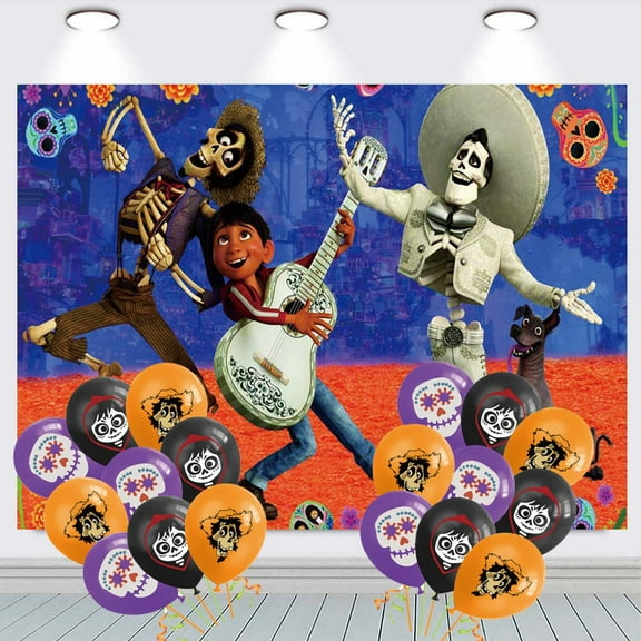 Coco Party Decorations Backdrop Banner Balloons Taspestry Wall Decor Background Poster Decor Supplies