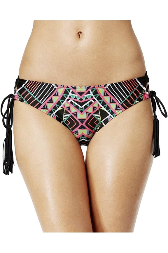 Women's Ryder Lace-Up Cheeky Bikini (S, Jet Black)