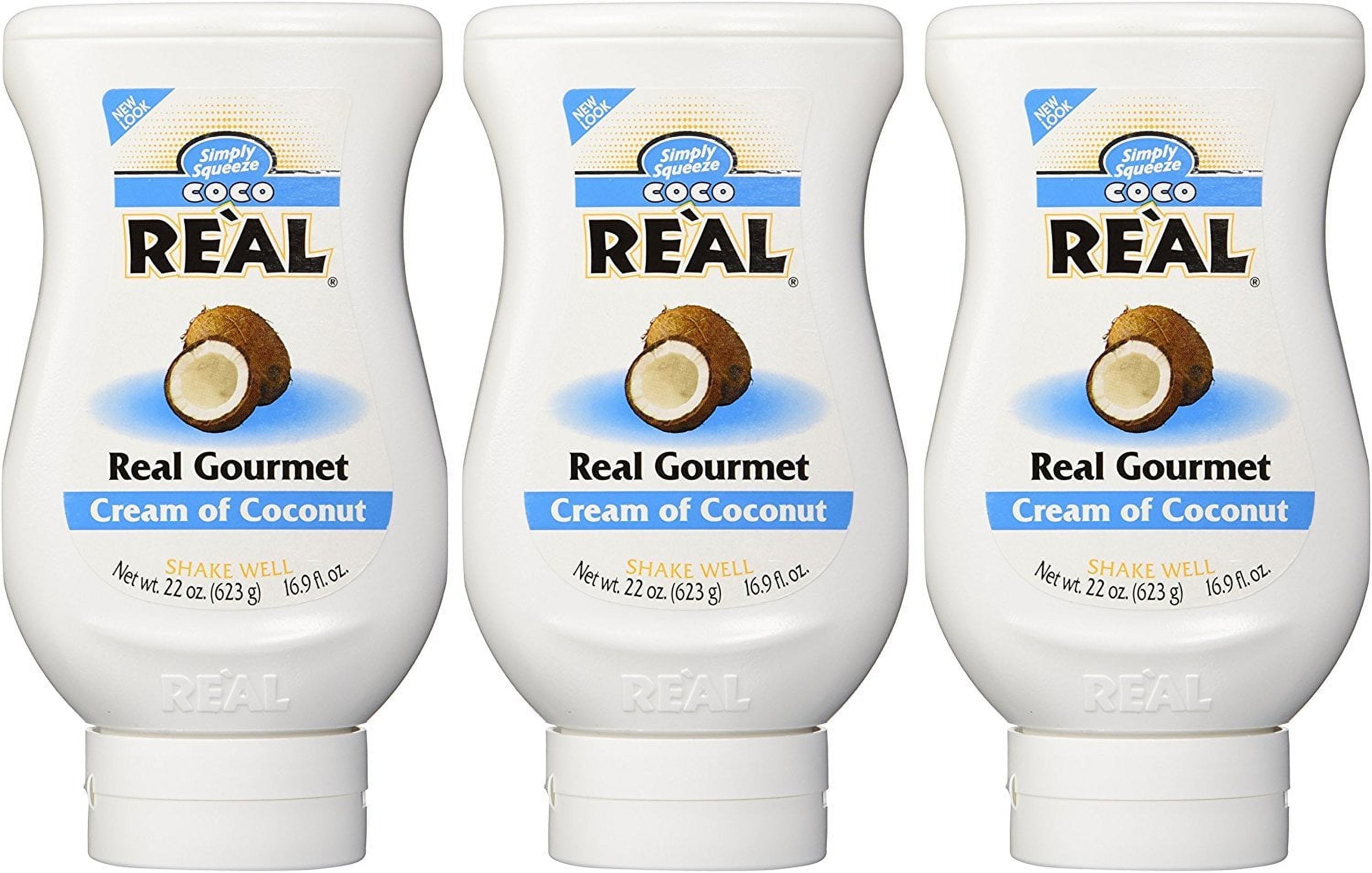 Coco Reàl, Cream of Coconut, 16.9 FL OZ Squeezable Bottle (Pack of
