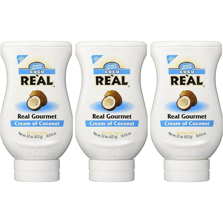 Coco Reàl, Cream of Coconut, 16.9 FL OZ Squeezable Bottle (Pack of