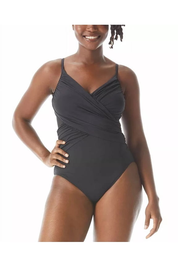 Women's Contours Sterling Bra Swimsuit Black Size 36CD