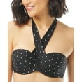thumbnail image 1 of Coco Reef BLACK Convertible Printed Underwire Bikini Swim Top, US 32DD/34DD, 1 of 3