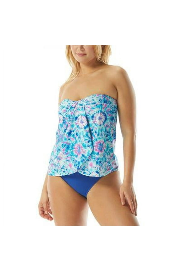 MULTI Contours Clarity Draped Tankini Swim Top, US 10/34C