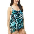 thumbnail image 1 of Coco Reef Womens Cassis Swirl Mesh Layer Underwire Tankini Top C-DD Cups Style-U81035 Swimsuit, 1 of 4