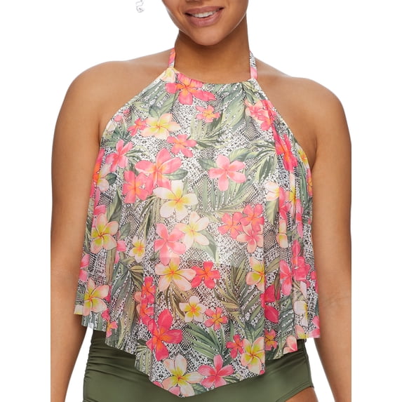 Coco Reef Womens Monaco Aura Crop Underwire Tankini Top C-DD Cups Style-U68219 Swimsuit