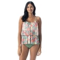 thumbnail image 1 of Coco Reef Womens Monaco True Layered Mesh Underwire Tankini Top C-DD Cups Style-U68425 Swimsuit, 1 of 4