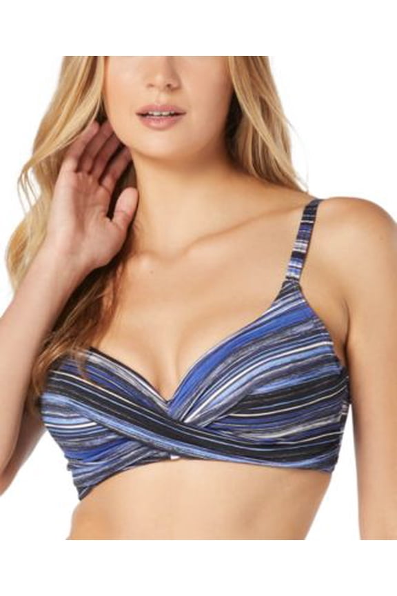 Coco Reef Womens Striped Contours Diamo Blue Multi 34C
