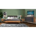 thumbnail image 1 of Coco Rustic 4 Piece Upholstered Platform Bedroom Set in King Size with Dresser & 2 Nightstands, 1 of 1