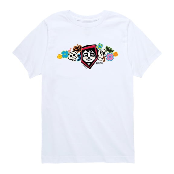 Coco - Skull Icons - Youth Boys Short Sleeve Graphic T-Shirt