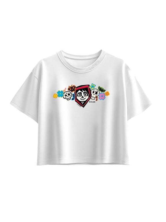 - Skull Icons Girls' Short Sleeve Boxy Graphic T-Shirt