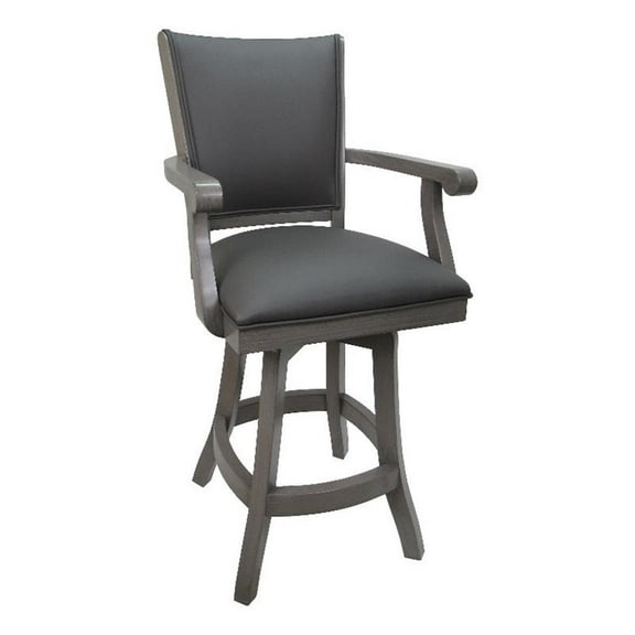 Coco Swivel Counter 26" Wood Bar Stool with Arms