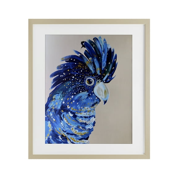 Stupell Industries Coco The Cockatoo Birch Framed Print Under Glass, design by Jennifer Seeley, 16 x 13