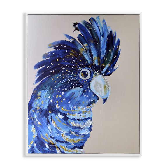 Stupell Industries Coco The Cockatoo White Framed Giclee Art, design by Jennifer Seeley, 30 x 24