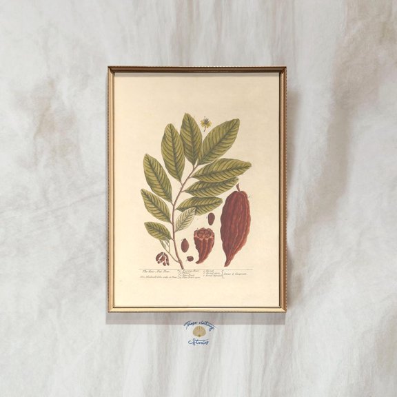 Coco Tree Botanical Print, Unframed Paper Poster 8x10in
