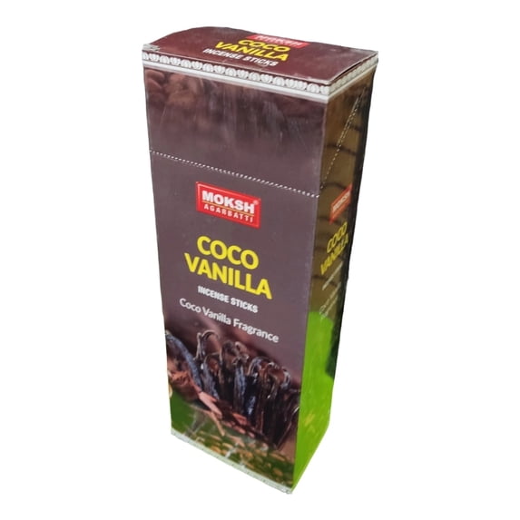 Coco Vanilla Box of 6 tube 120 Incense sticks Moksh