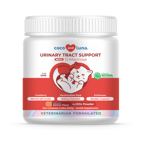 Coco and Luna Cranberry for Cats - Incontinence Support, Urinary Tract Support - 120g Powder