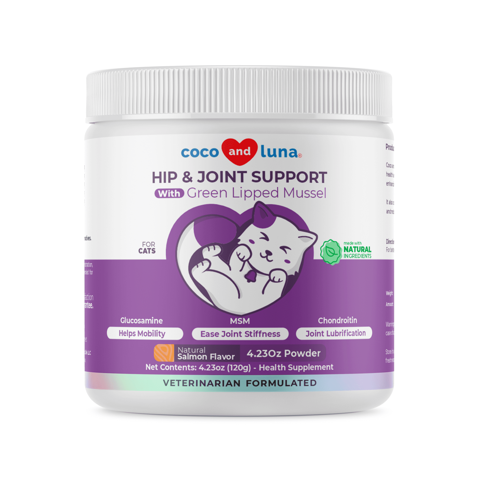 Coco and Luna Hip & Joint Support for Cats Helps Mobility, Joint