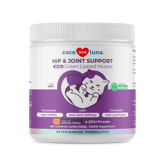 Coco and Luna Hip and Joint Support for Cats – Glucosamine - 120g Powder