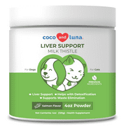 Coco and Luna Liver Support for Dogs and Cats - Milk Thistle Powder 4oz