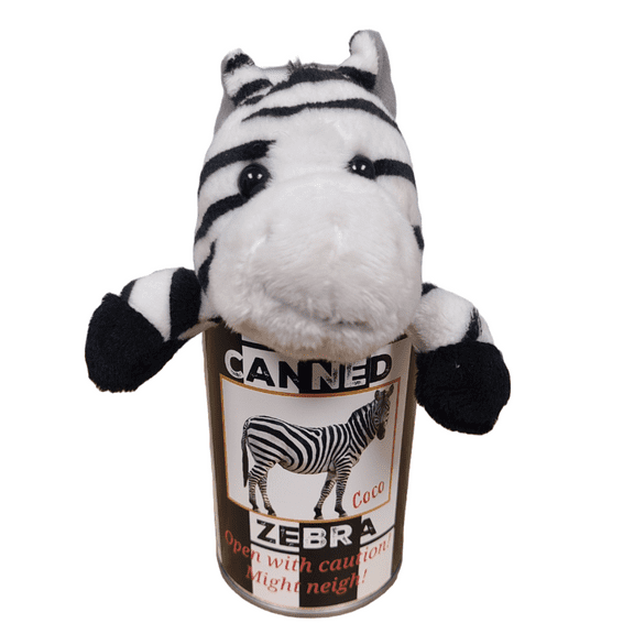 Coco the Canned Zebra - Unique present for birthdays! Great gift for boys and girls 4, 5, 6, 7, 8, 9, 10, 11