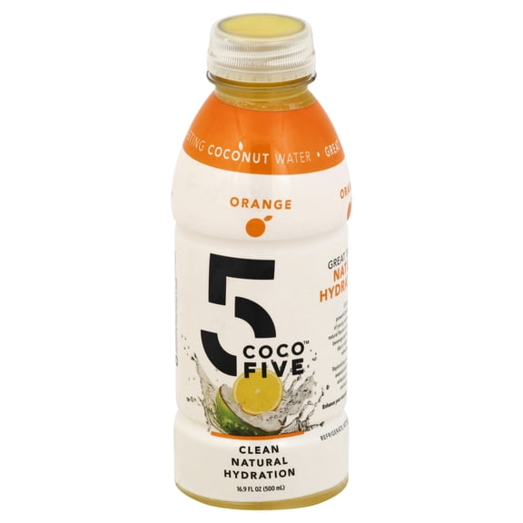 Coco5 Coconut Water Orange 16.9 fl oz (Pack Of 12)